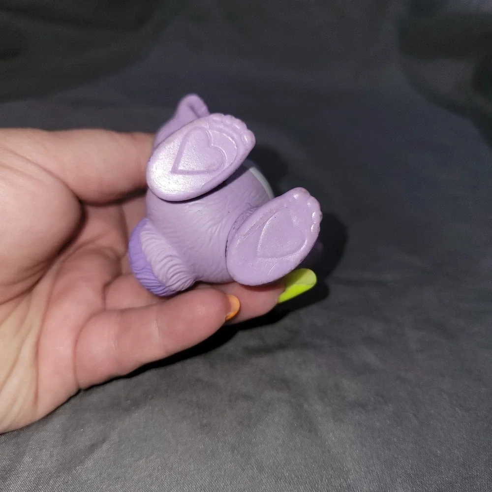 Vintage 80's Care Bear Cousin Bright Heart Raccoon Poseable Figure Toy